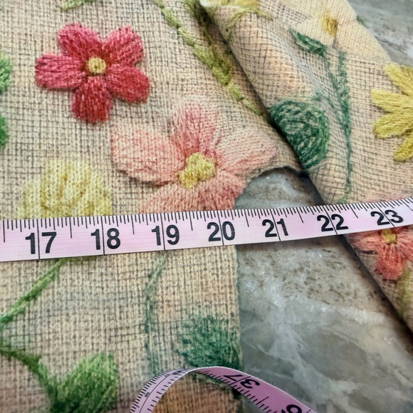 Floral Embroidered Pullover Medium Cottagecore Textured Garden Sweatshirt. New - Picture 7 of 10